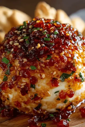 Sweet and Spicy Pepper Jelly Cheeseball