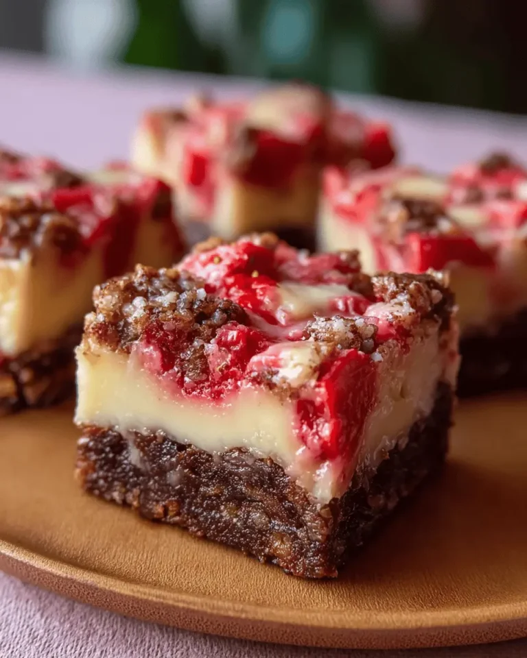 White Chocolate Strawberry Crunch Brownies