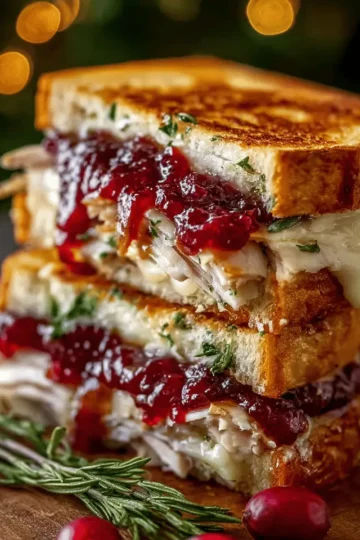 Applewood Smoked Turkey Melt with Cranberry Whiskey Glaze