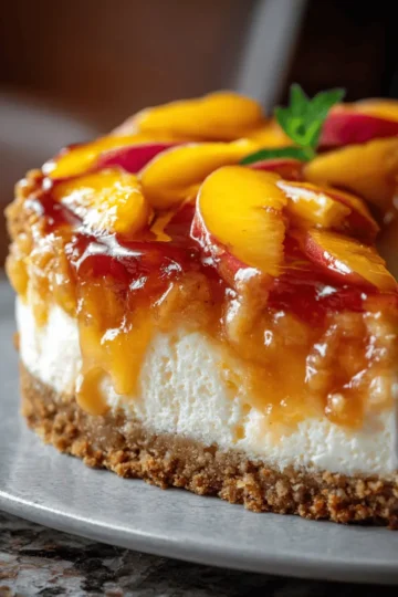 Peach Cobbler Cheesecake