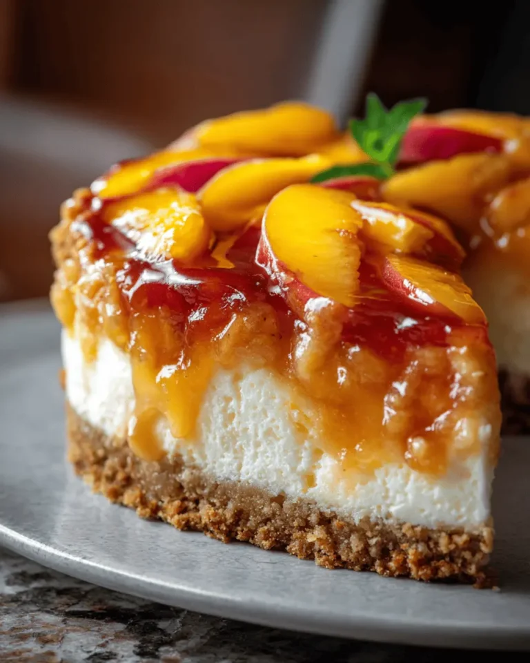 Peach Cobbler Cheesecake