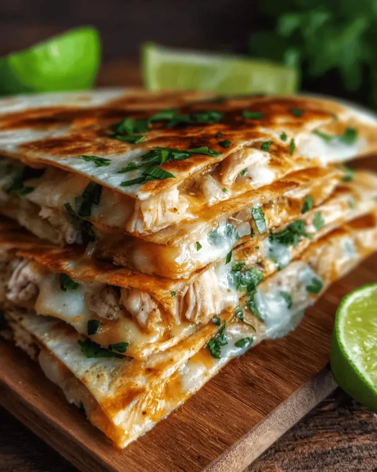 Cheddar Lime Chicken Quesadillas