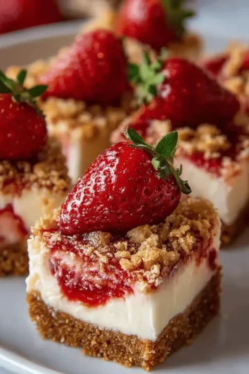 Strawberry Crunch Cheesecake Bites