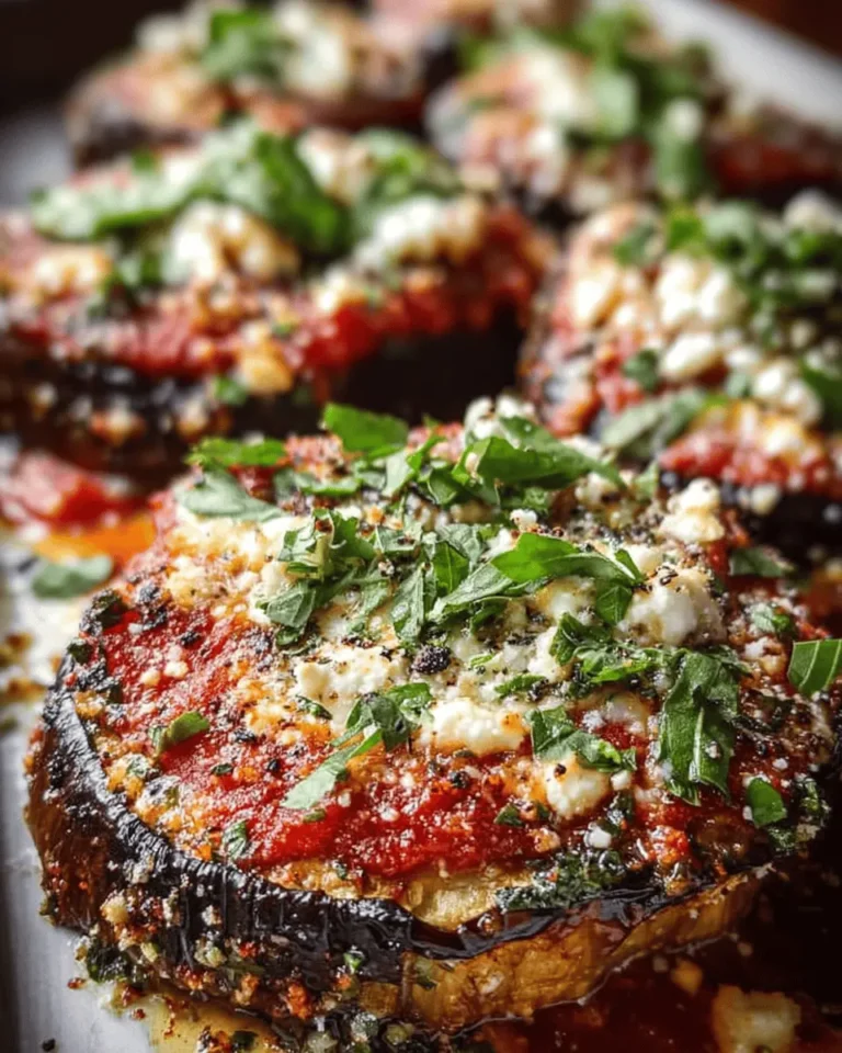 Baked Eggplant Parmesan with Feta Twist