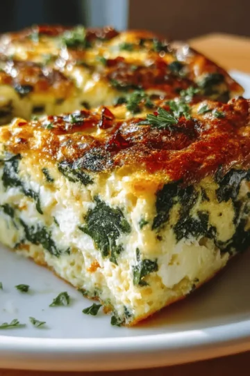 Oven‑Baked Spinach & Feta Breakfast Casserole