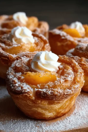 Peach Pie Cruffins