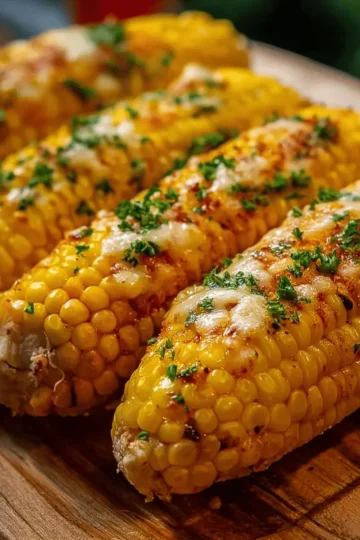 Cheesy Garlic Butter Corn on the Cob
