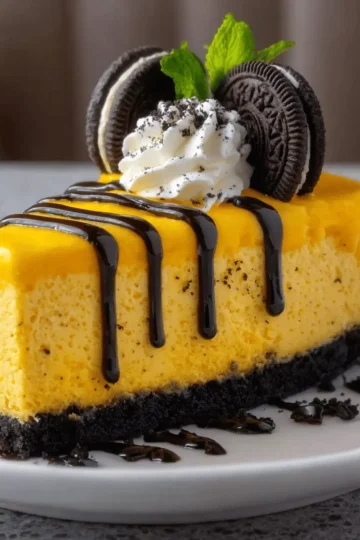 Yellow Velvet Oreo Cheesecake Recipe
