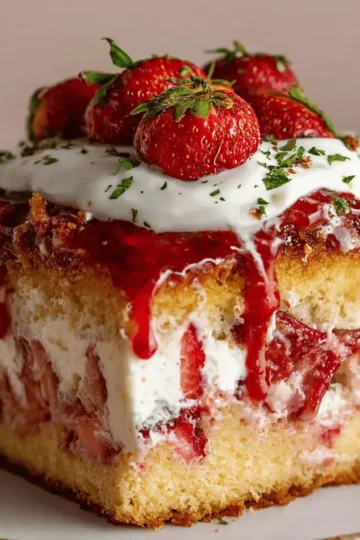 Strawberry Earthquake Cake Delight