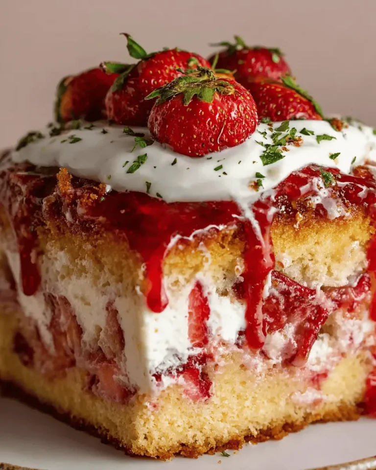 Strawberry Earthquake Cake Delight