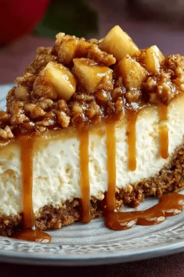 Apple Crisp Cheesecake