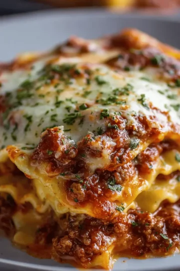 Crockpot Ravioli Lasagna