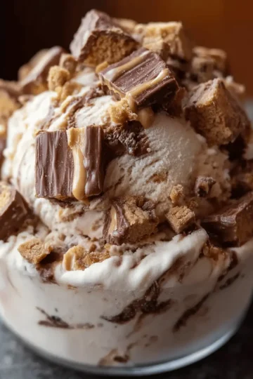Cookie Dough Snickers & Reese's Ice Cream