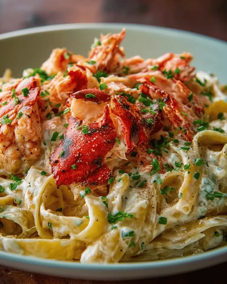 Cajun Lobster, Crab, and Salmon Alfredo