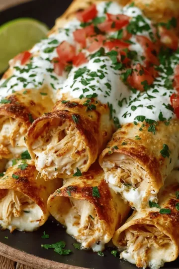 Baked Cream Cheese Chicken Taquitos