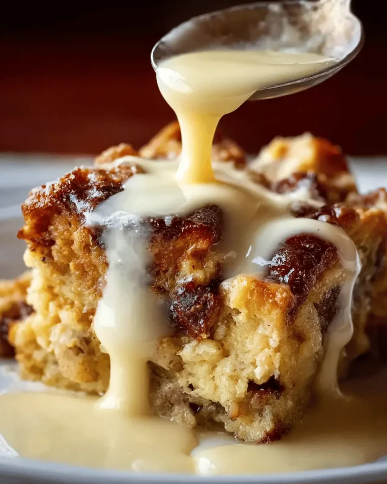 Grandma’s Old-Fashioned Bread Pudding with Vanilla Sauce