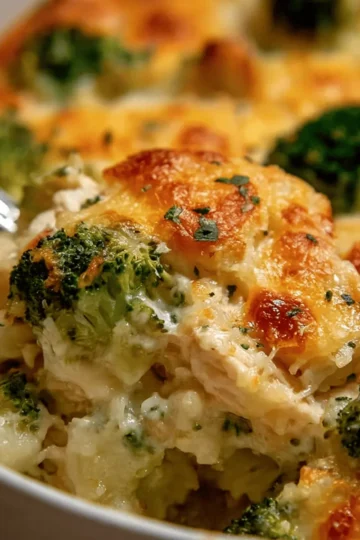 Cheesy Baked Potato Chicken and Broccoli Casserole
