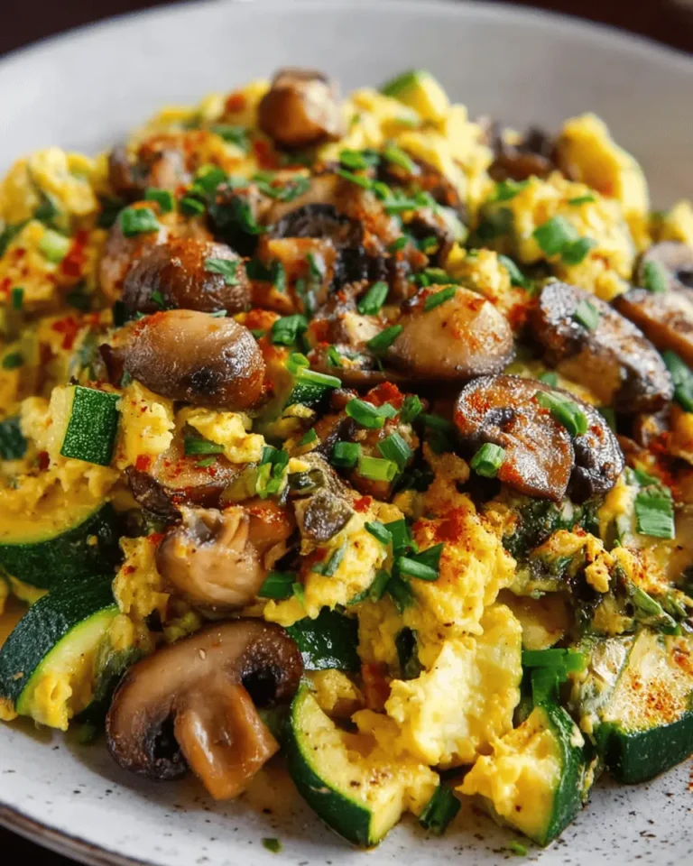 Veggie-Packed Zucchini and Mushroom Scramble