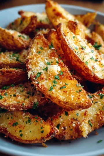 Baked Garlic Parmesan Potato Wedges