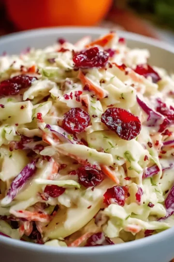 Refreshing Apple & Cranberry Coleslaw