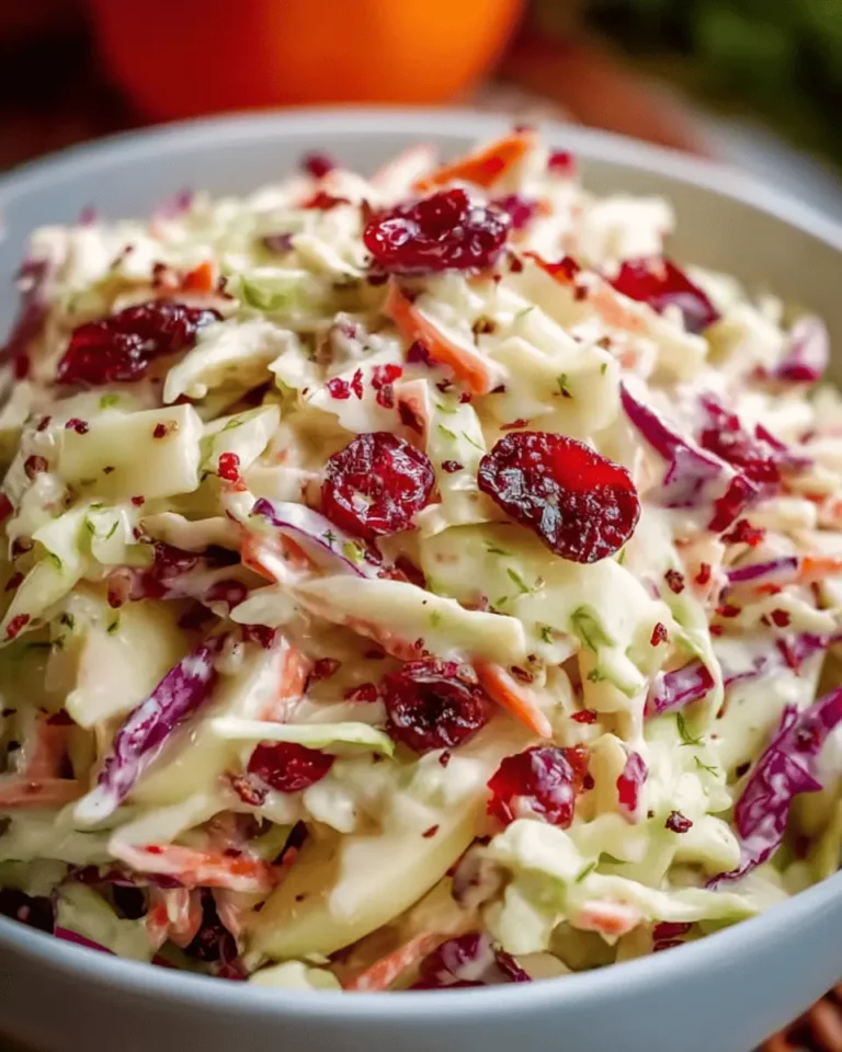 Refreshing Apple & Cranberry Coleslaw