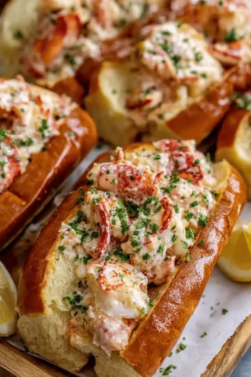 Creamy Garlic Butter Lobster Rolls