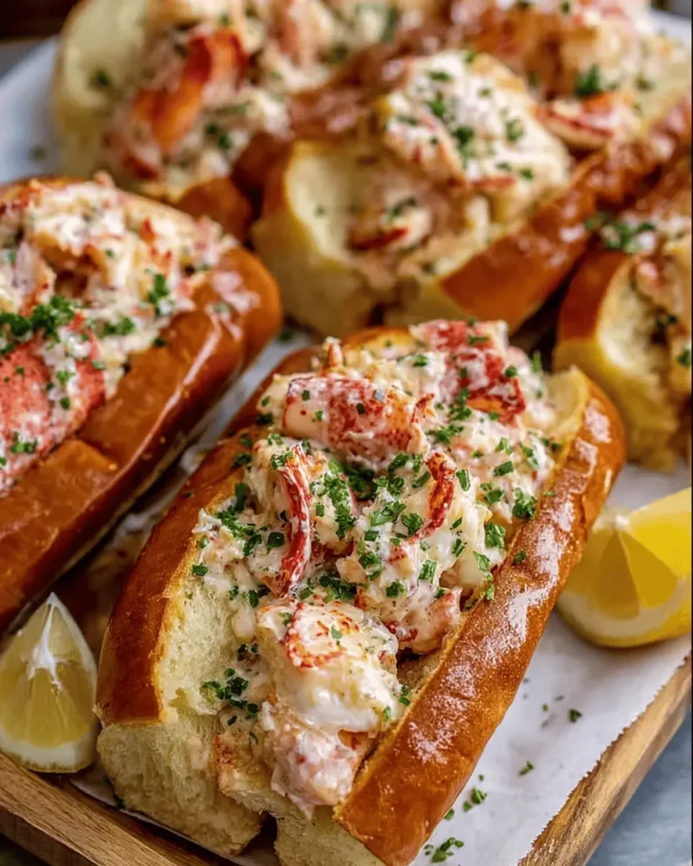 Creamy Garlic Butter Lobster Rolls