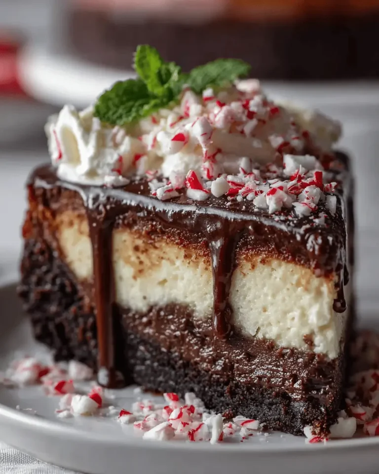 Brownie Peppermint Cheesecake