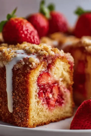 Strawberry Crunch Pound Cake