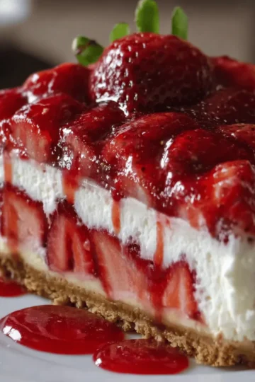 Luscious Strawberry Dream Cheesecake
