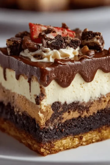 Layer Cookie Box Brownie Cheesecake