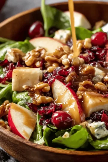 Apple Walnut Cranberry Salad with Maple Dressing