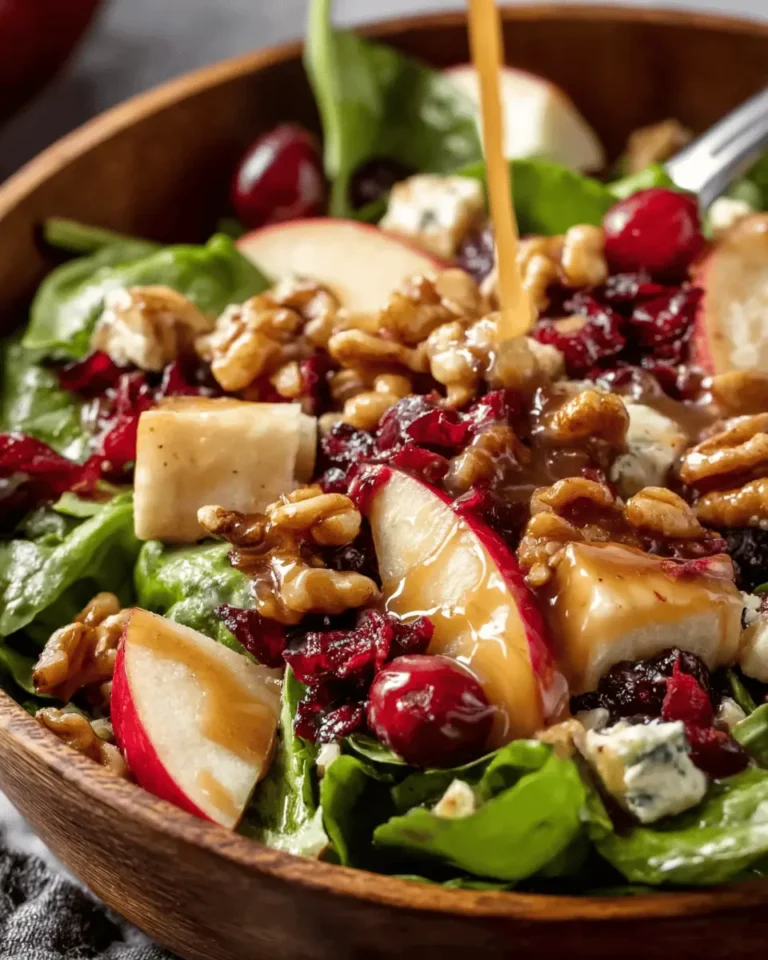 Apple Walnut Cranberry Salad with Maple Dressing