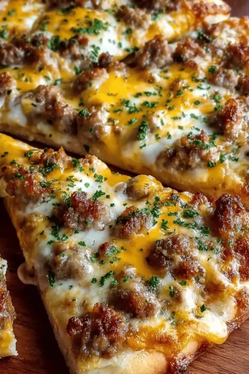 Sausage Gravy Breakfast Pizza