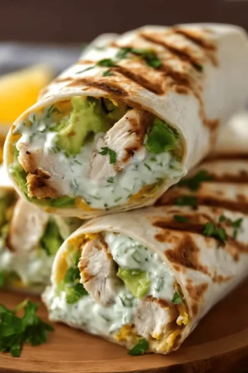 Chicken Avocado Ranch Wraps