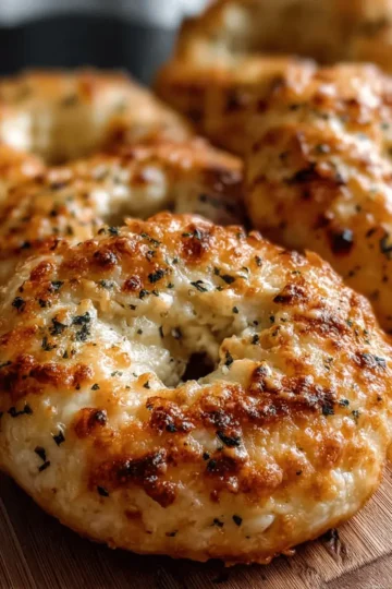 Garlic-Parmesan Cottage Cheese Bagels