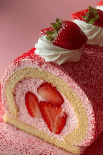 Sweetheart Strawberry Roll Cake