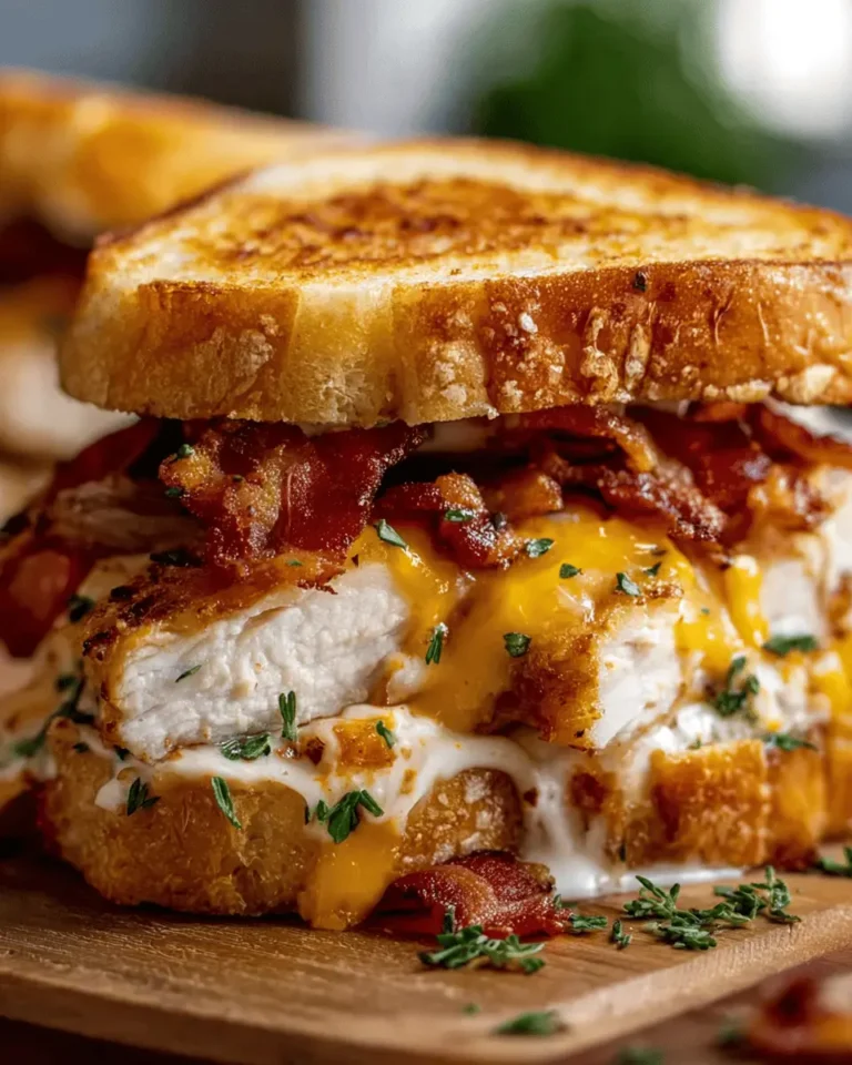 Cheddar Bacon Ranch Chicken Melt Sandwich