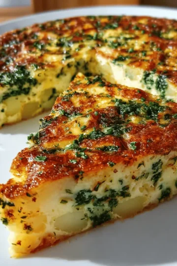 Cheesy Potato & Spinach Quiche