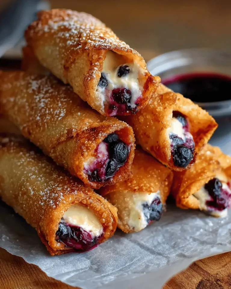 Blueberry Cream Cheese Egg Rolls