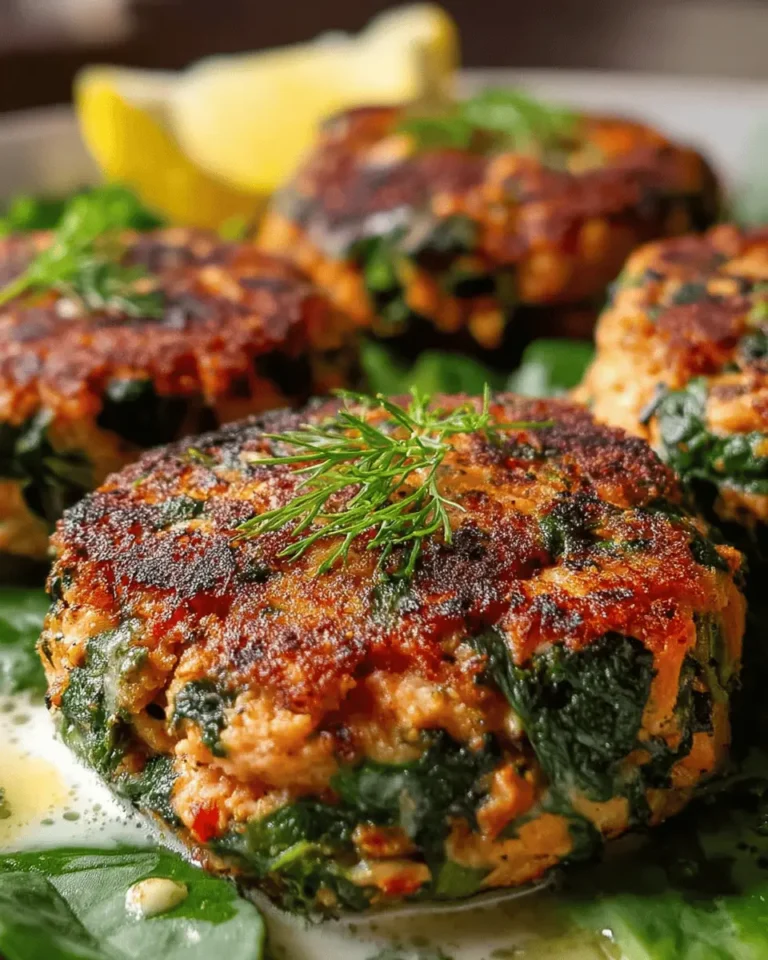 Mediterranean Salmon Spinach Patties