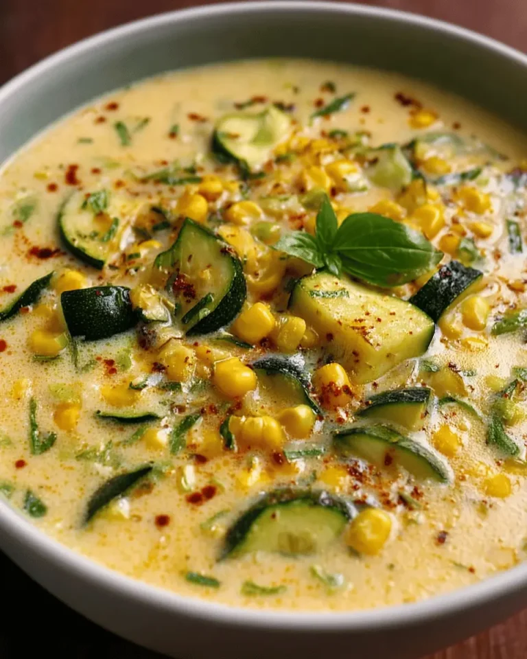 Creamy Corn & Zucchini Chowder – Cozy, Fresh & Perfect for Summer-to-Fall