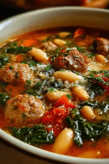 Spicy Italian Sausage and Cannellini Bean Soup