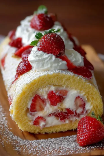 Strawberry Shortcake Cake Roll