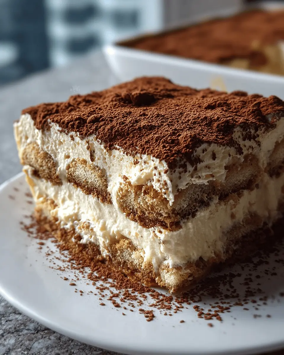 No Bake Graham Tiramisu Cake
