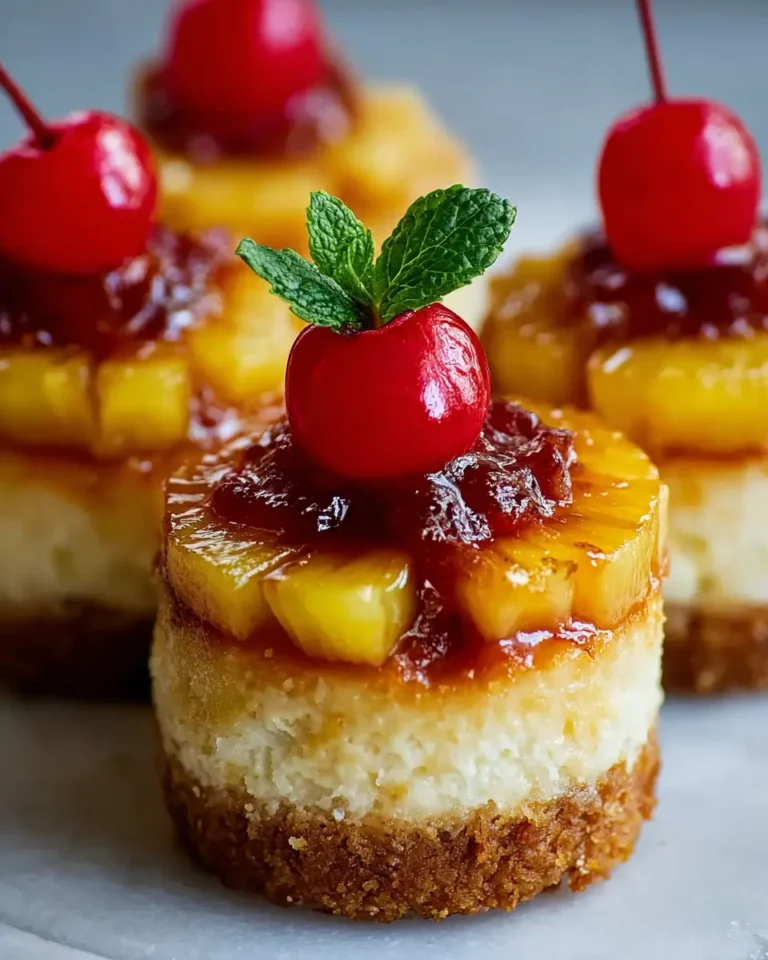 Mini Pineapple Upside-Down Cheesecakes