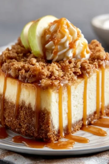 Apple Crisp Cheesecake
