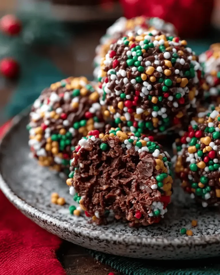 Christmas Chocolate Rice Krispie Balls