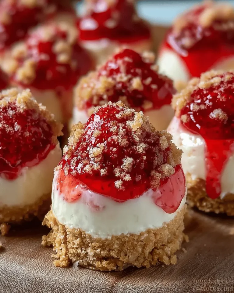 Strawberry Crunch Cheesecake Bites