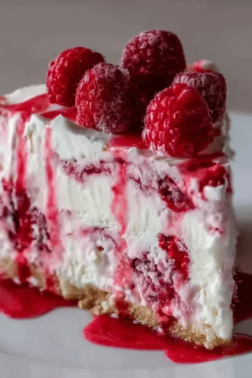 Raspberry Swirl Ice Cream Cake
